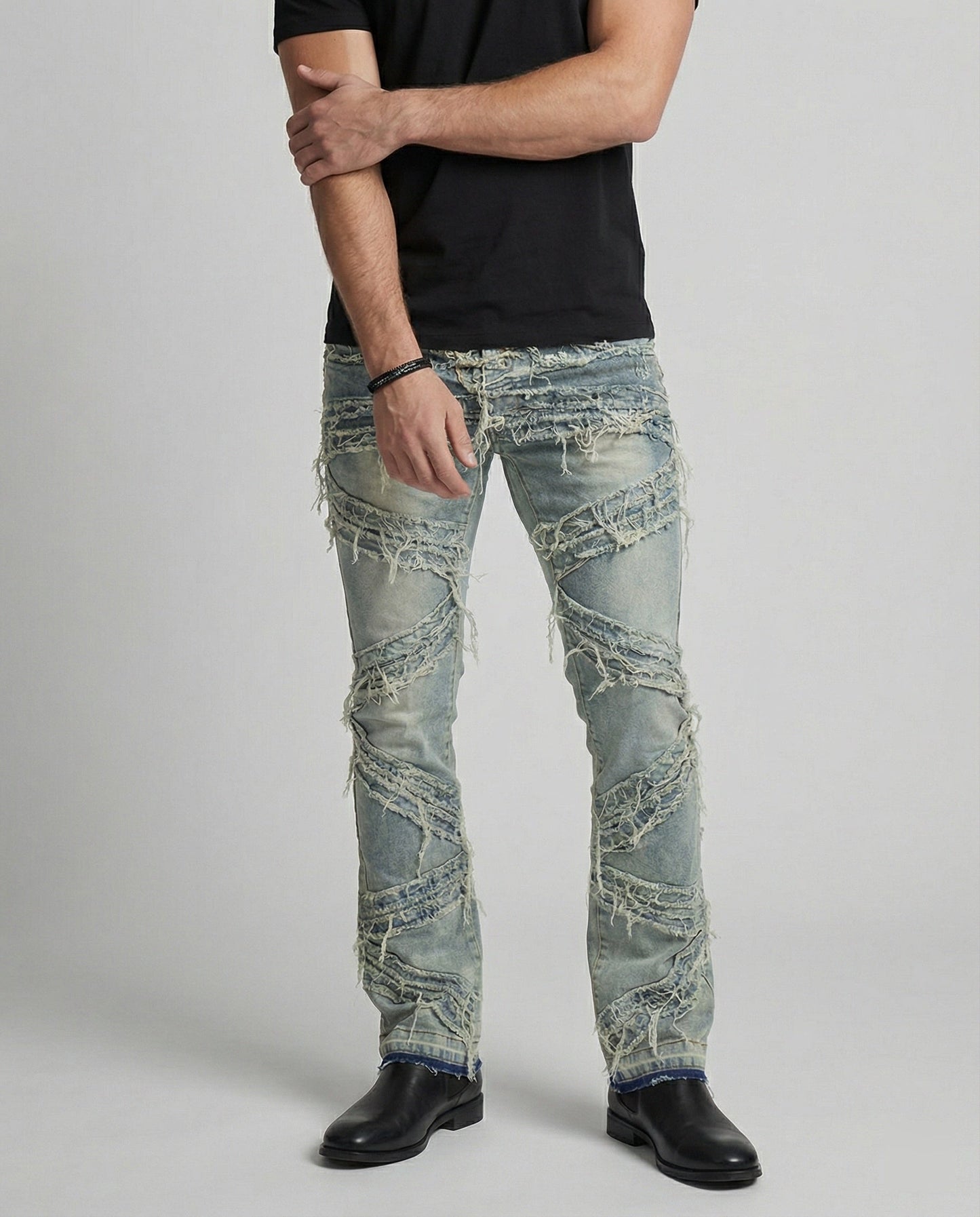 Herren Jeans Gerade Destroyed Look