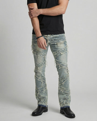 Herren Jeans Gerade Destroyed Look