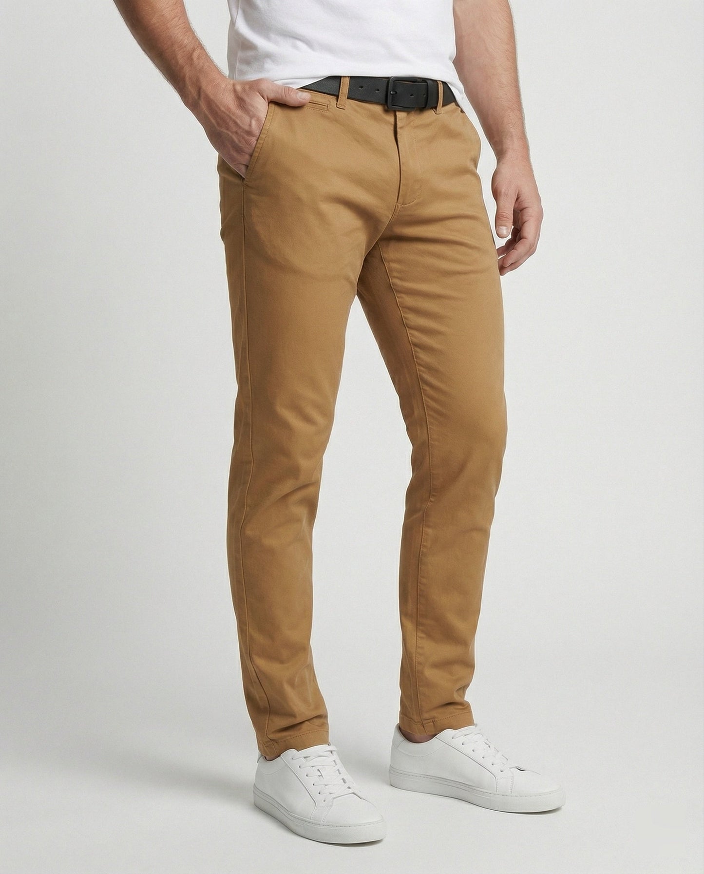 Herren Slimfit Chinohose Elastikbund