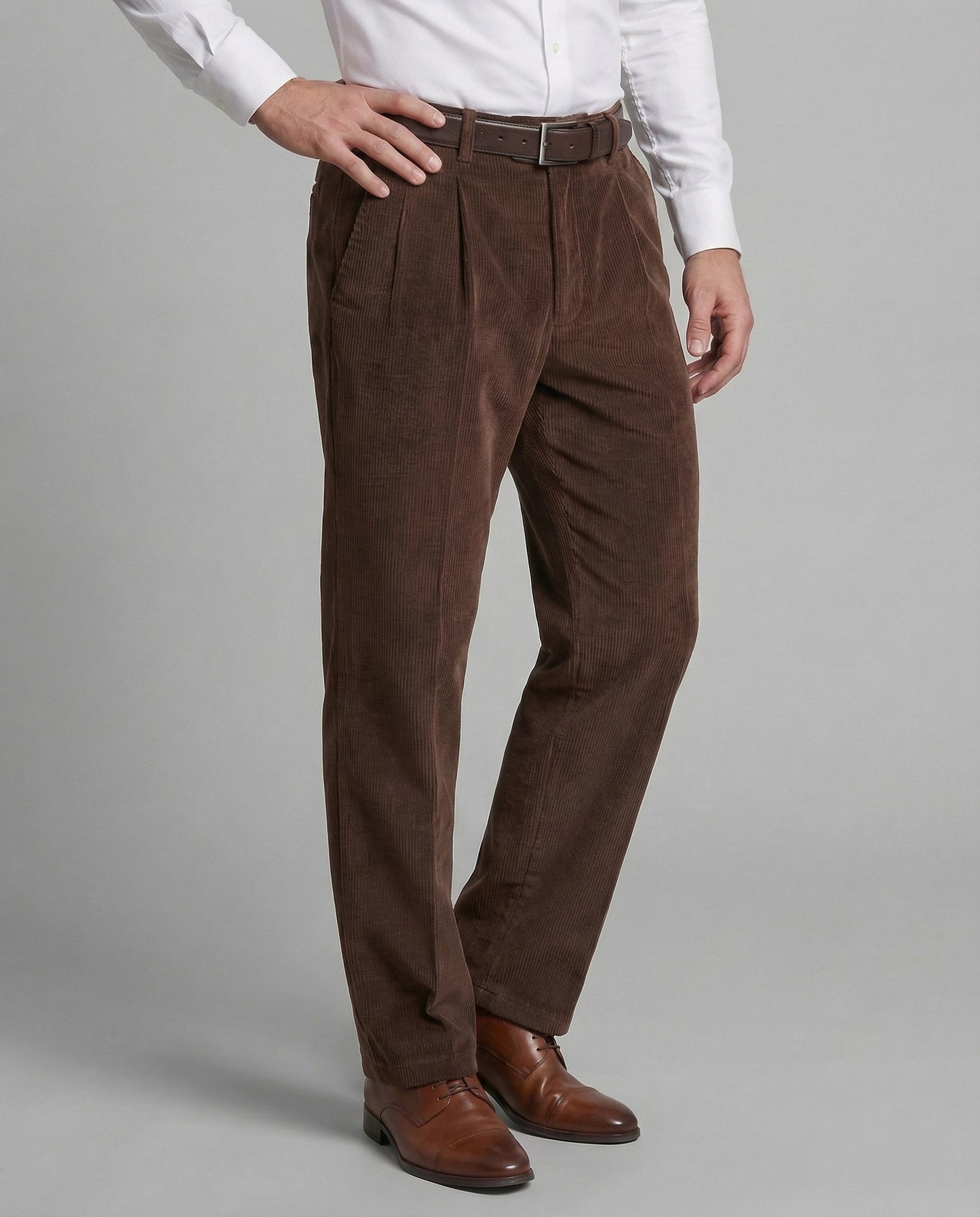 Herren Cordhose Feincord mit Gürtelschlaufen