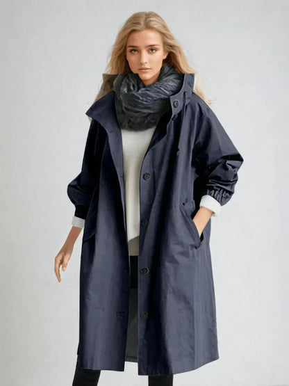 Damen Mantel Lang Leder