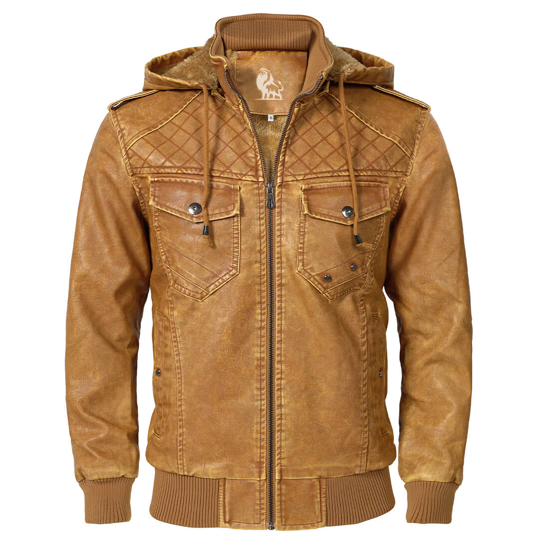 Lederjacke Damen Schwarz Ledermantel - Norvielle