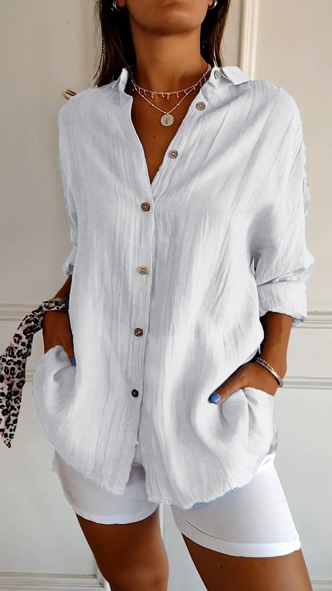 Norvielle Damen Sommerbluse Leicht Elegantes Design - Norvielle