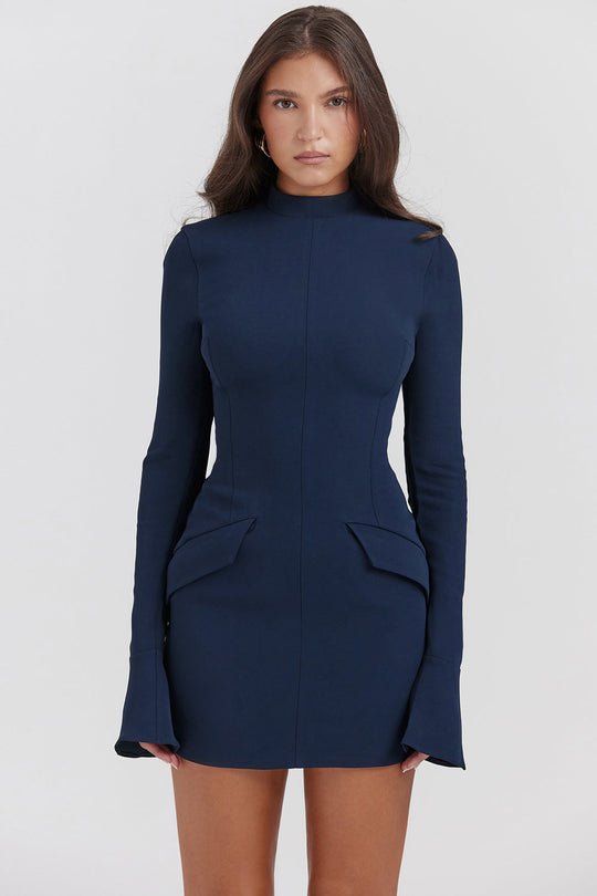 Damen Minikleid Glockenärmel Stilvoll