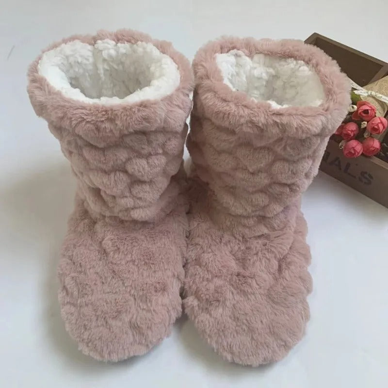 Norvielle Damen Memory Foam Hausschuhe Fell Thermofunktion