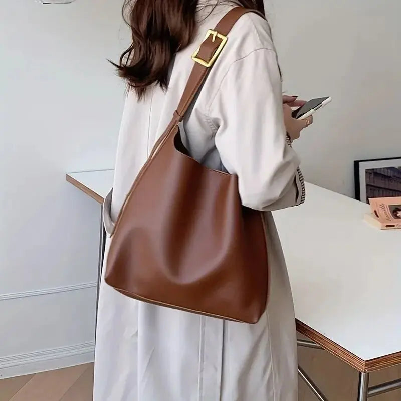 Christy Einfache Tragetasche aus Stoff Beige - Norvielle