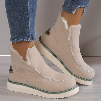 Damen Stiefeletten Warm Gefüttert