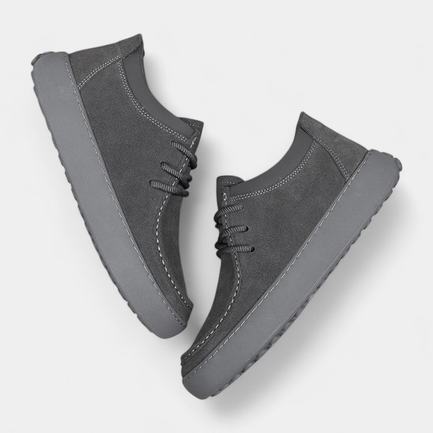 Herren Freizeitschuhe Wildlederimitat Schnürung