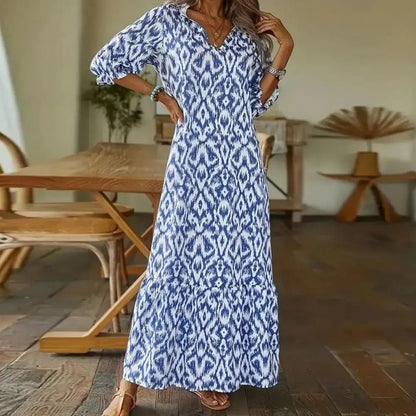 Damen Elegantes Maxi-Kleid Mit Schnittdetails Sommer