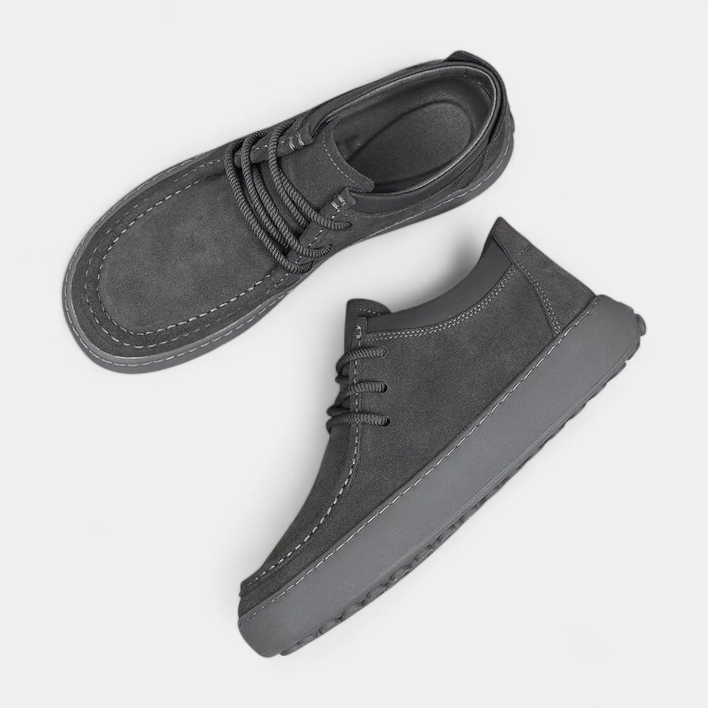 Herren Freizeitschuhe Wildlederimitat Schnürung