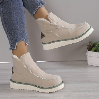 Damen Stiefeletten Warm Gefüttert