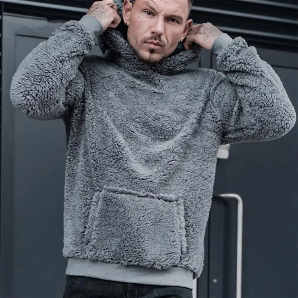 Norvielle Herren Teddy-Hoodie Klassisch