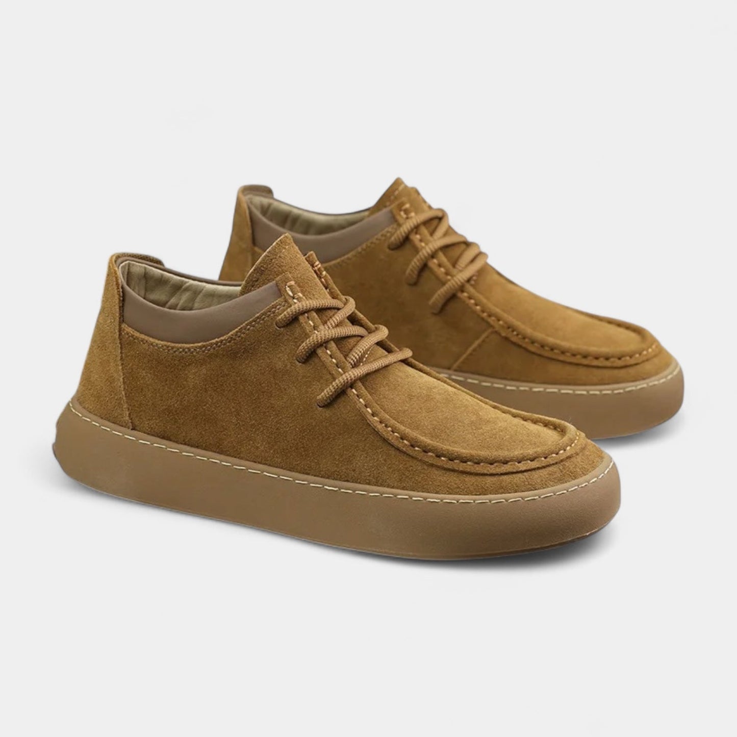 Herren Freizeitschuhe Wildlederimitat Schnürung