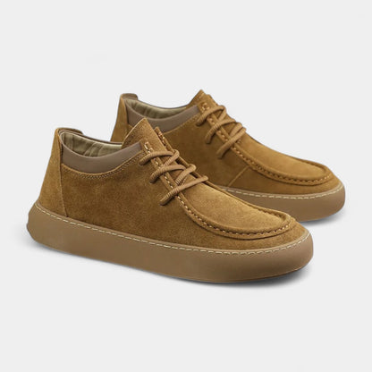 Herren Freizeitschuhe Wildlederimitat Schnürung