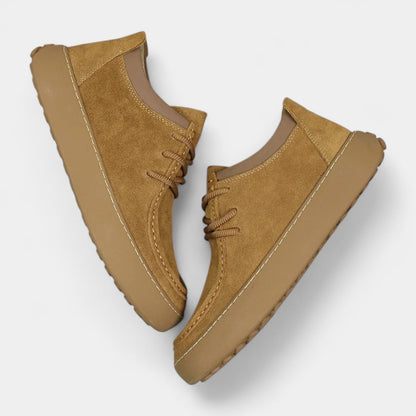 Herren Freizeitschuhe Wildlederimitat Schnürung