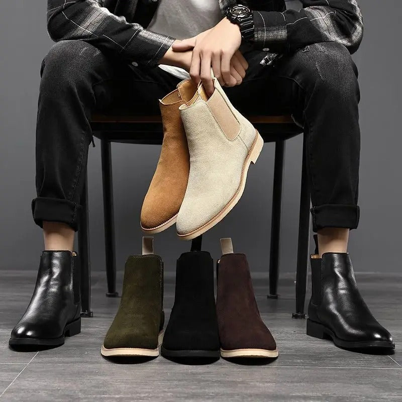 Herren Stiefel Elastische Seiten Kompakter Schaft