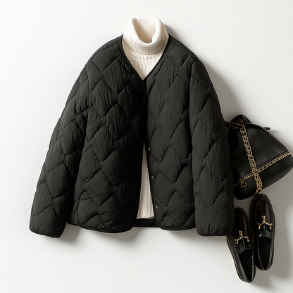 Damen Pufferjacke Warm Leicht Gesteppt