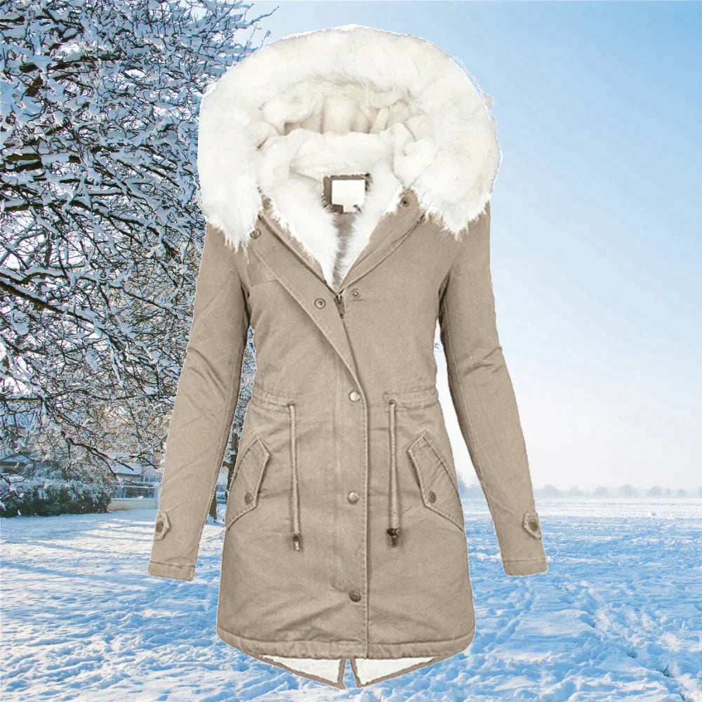 Damen Winterparka Gefüttert Warm