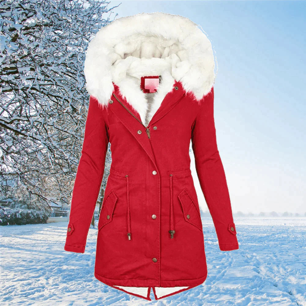 Damen Winterparka Gefüttert Warm