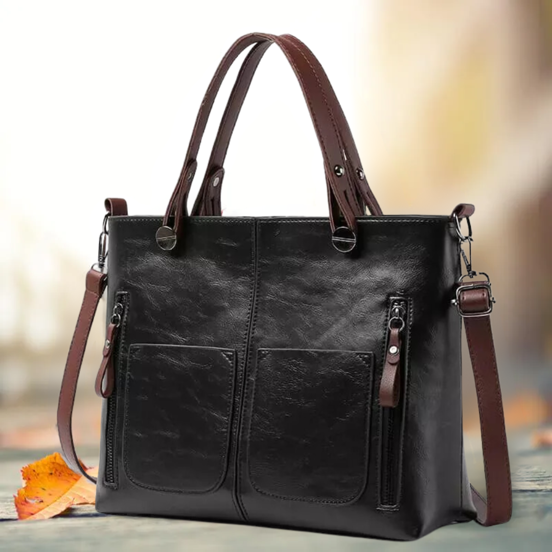 Elegante Damen Schultertasche Klassisch Leder
