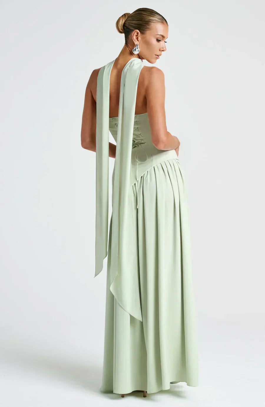 Damen Asymmetrisches Maxi-Kleid Hochzeitsgast