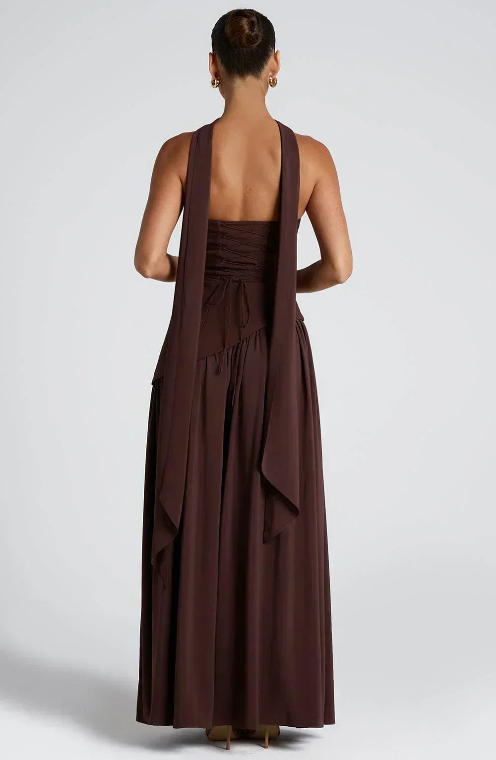 Damen Asymmetrisches Maxi-Kleid Hochzeitsgast