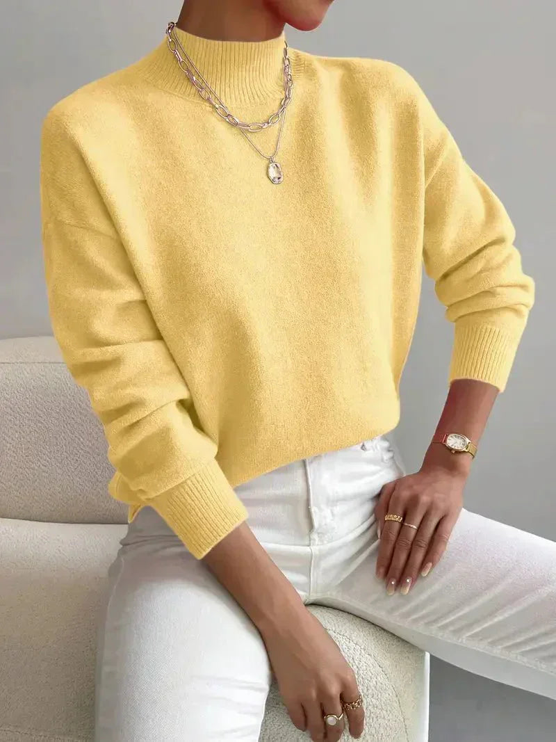 Damen Eleganter Rollkragenpullover Elke