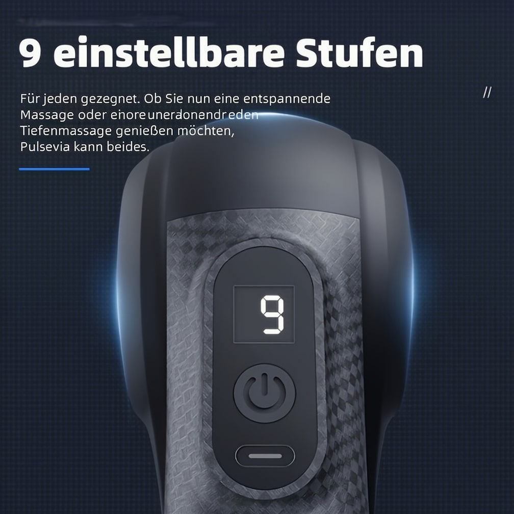Massagegerät 9 Aufsätze Nacken Rücken Füße Massagepistole