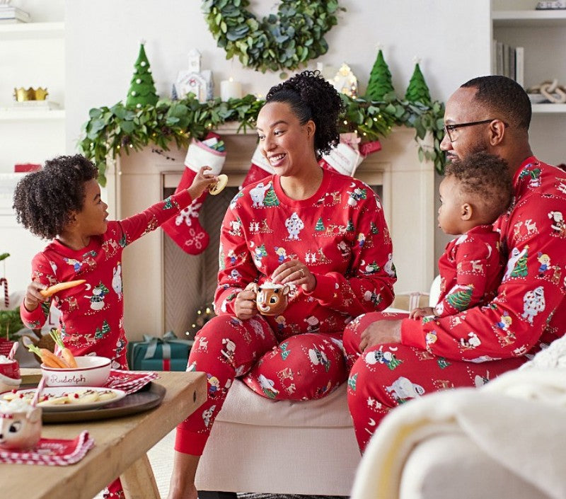 Weihnachtspajamas Familie Rot Schneemann - Norvielle