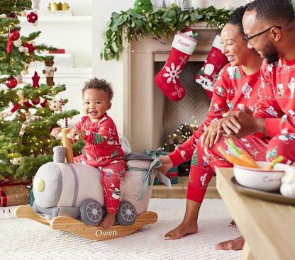 Weihnachtspajamas Familie Rot Schneemann