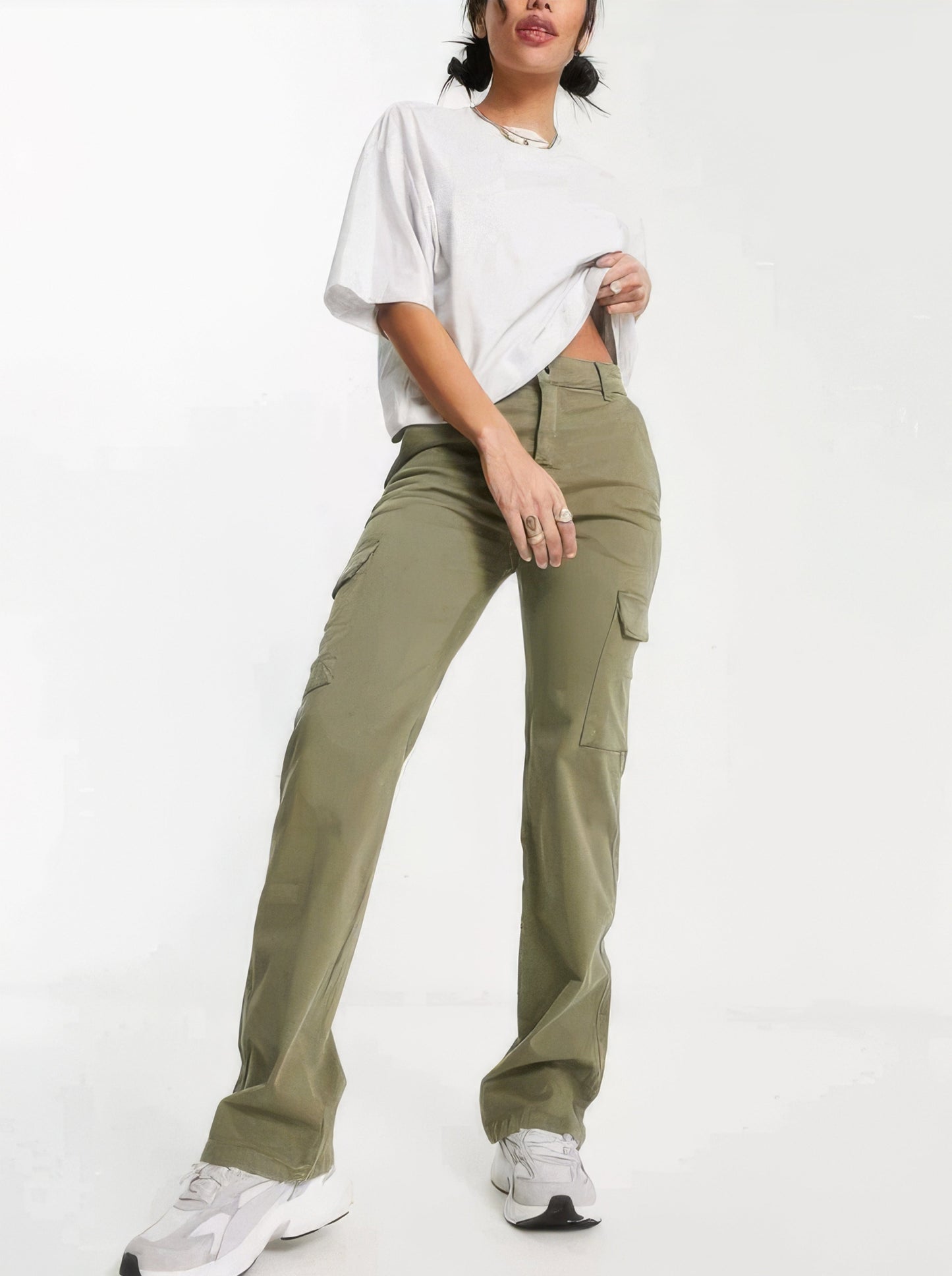 Herren Cargo Jeans Baumwolle Beige