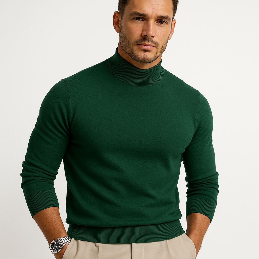 Herren Pullover Stehkragen