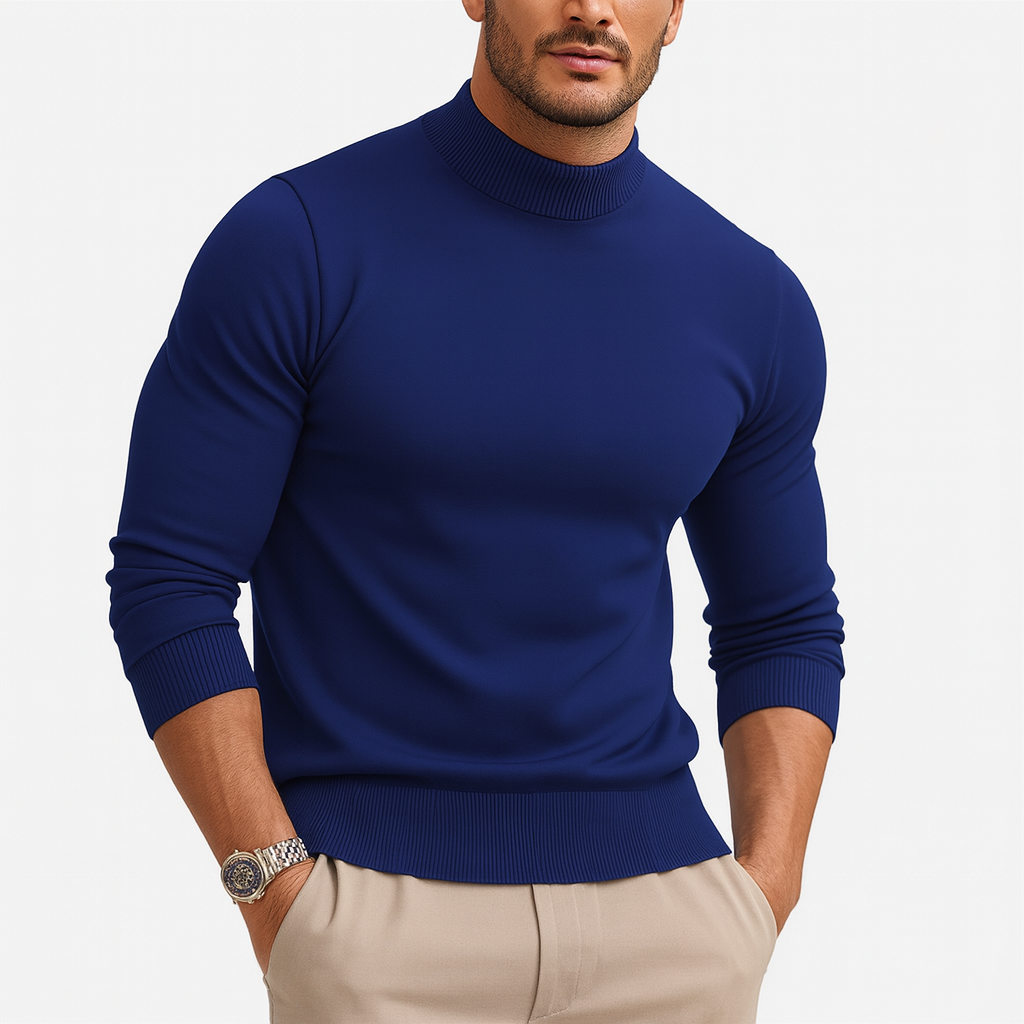 Herren Pullover Stehkragen