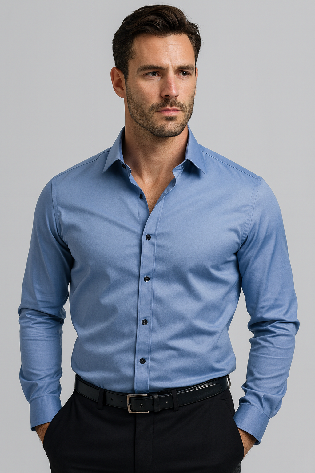 Herren Slim Fit Hemd aus Baumwolle