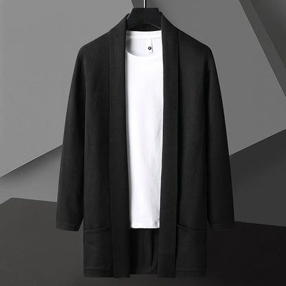 Herren Strickjacke Offen mit Taschen