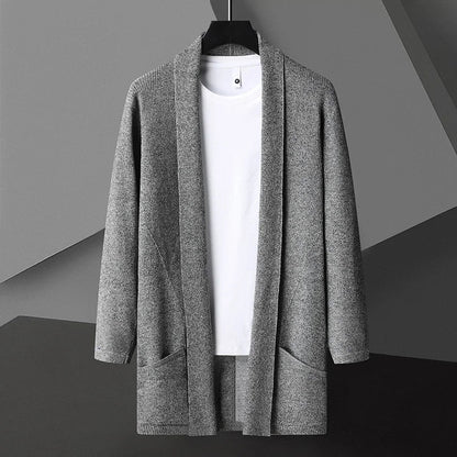 Herren Strickjacke Offen mit Taschen