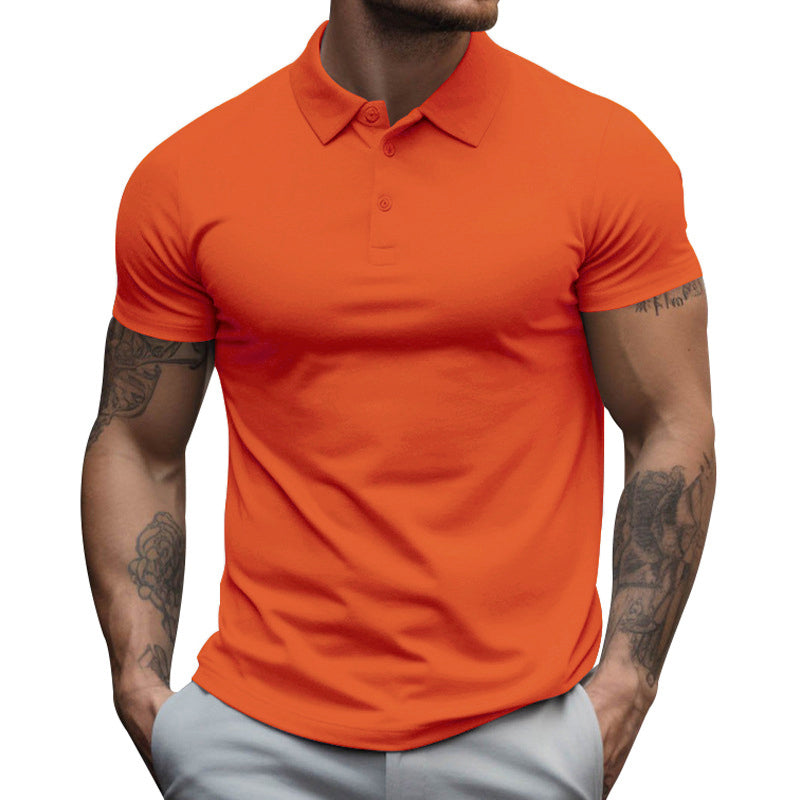 Herren Polo-Shirt Kurzarm Sportlich Weiß