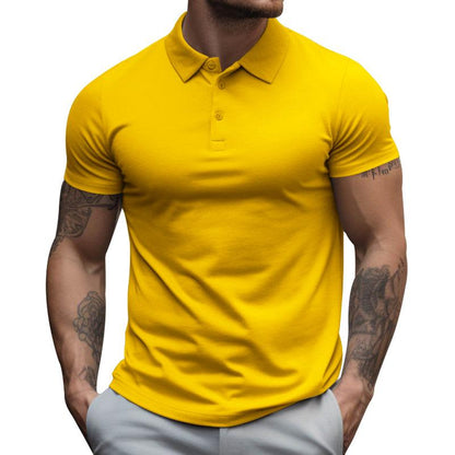 Herren Polo-Shirt Kurzarm Sportlich Weiß