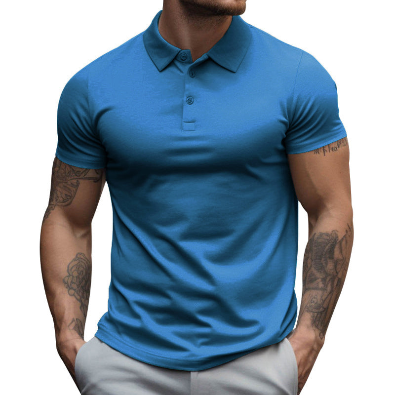 Herren Polo-Shirt Kurzarm Sportlich Weiß