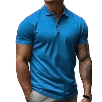 Herren Polo-Shirt Kurzarm Sportlich Weiß