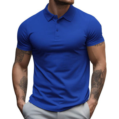 Herren Polo-Shirt Kurzarm Sportlich Weiß