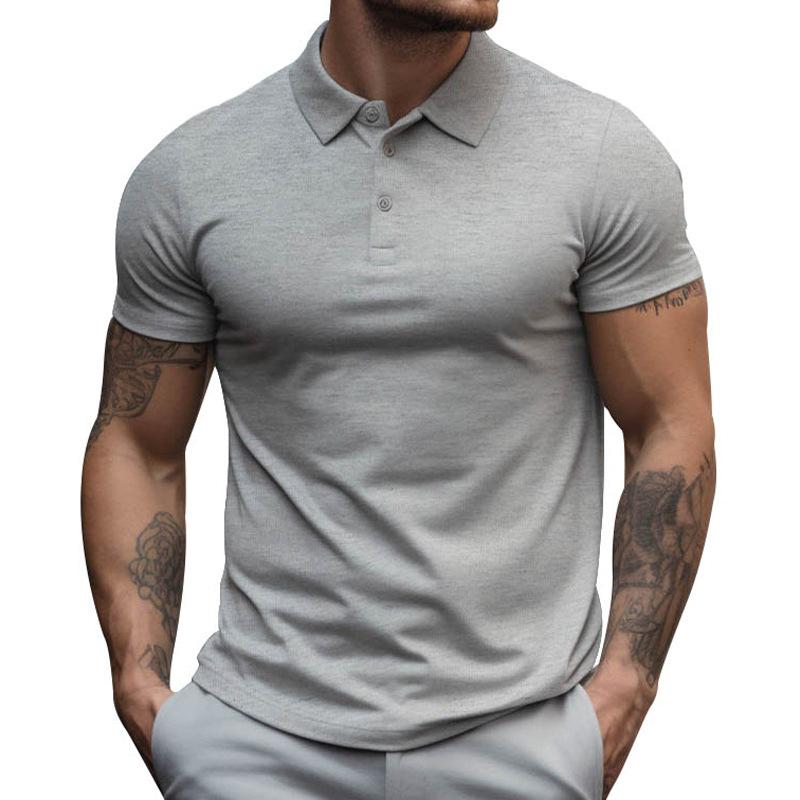 Herren Polo-Shirt Kurzarm Sportlich Weiß