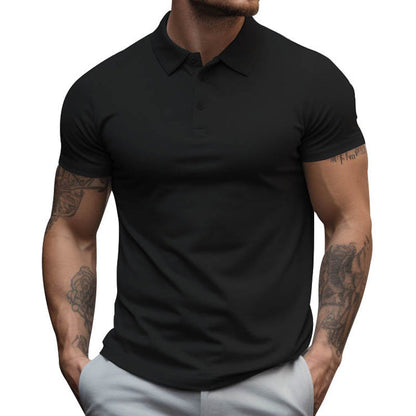 Herren Polo-Shirt Kurzarm Sportlich Weiß
