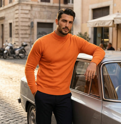 Valentin Herren Langarm-Shirt Mock-Neck