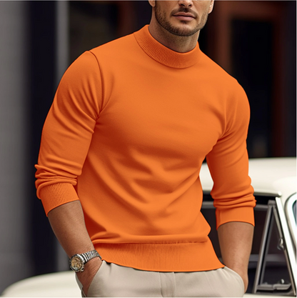 Valentin Herren Langarm-Shirt Mock-Neck