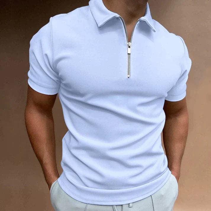 Erik Herren Polo-Shirt Halb-Reißverschluss Kragen - Norvielle