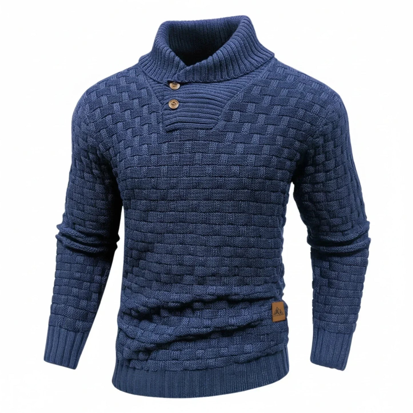 Herren Strickpullover Strukturiert Knopfkragen - Norvielle