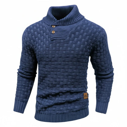 Herren Strickpullover Strukturiert Knopfkragen - Norvielle
