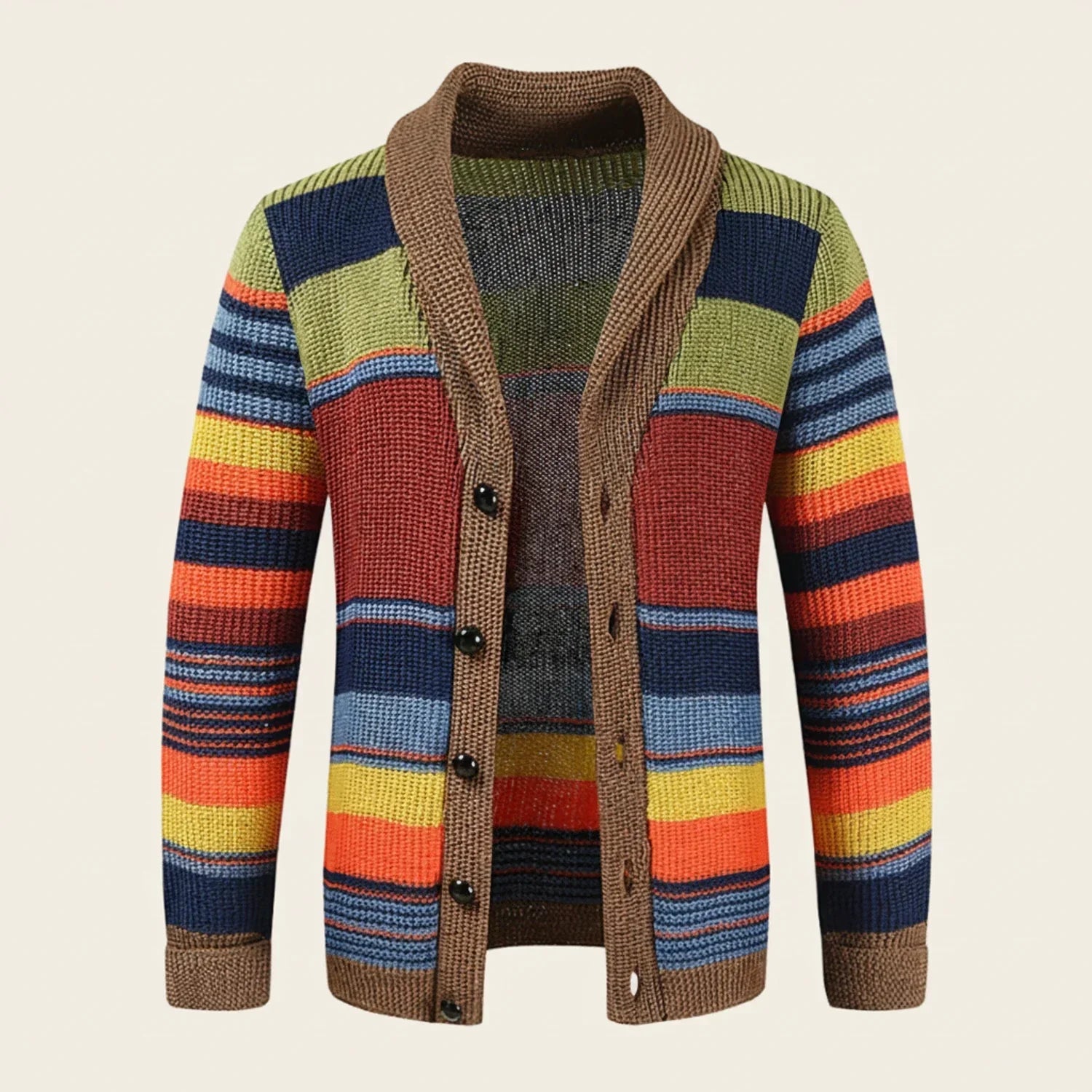 Herren Strickcardigan Gestreift mit Knöpfen - Norvielle