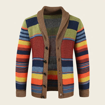 Herren Strickcardigan Gestreift mit Knöpfen - Norvielle